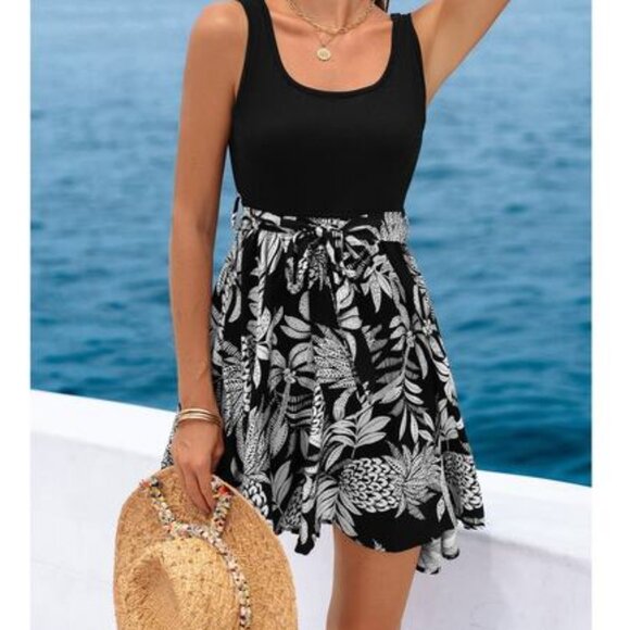 Cupshe Sunset Escape Tropical Mini Dress - Picture 1 of 9